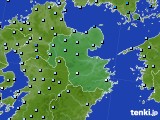 大分県のアメダス実況(降水量)(2020年10月22日)