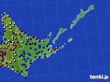 2020年10月22日の道東のアメダス(日照時間)