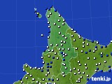 2020年10月22日の道北のアメダス(風向・風速)