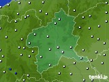 群馬県のアメダス実況(風向・風速)(2020年10月22日)