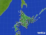 北海道地方のアメダス実況(降水量)(2020年10月23日)