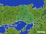 兵庫県のアメダス実況(日照時間)(2020年10月23日)