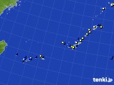 沖縄地方のアメダス実況(風向・風速)(2020年10月23日)