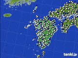 九州地方のアメダス実況(風向・風速)(2020年10月23日)