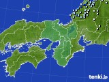 近畿地方のアメダス実況(降水量)(2020年10月24日)
