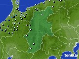 長野県のアメダス実況(降水量)(2020年10月24日)