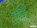 群馬県のアメダス実況(日照時間)(2020年10月24日)