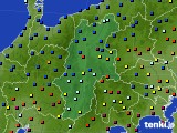 長野県のアメダス実況(日照時間)(2020年10月24日)
