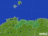 2020年10月24日の鳥取県のアメダス(風向・風速)