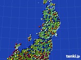 2020年10月26日の東北地方のアメダス(日照時間)