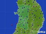 2020年10月26日の秋田県のアメダス(日照時間)