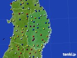 岩手県のアメダス実況(日照時間)(2020年10月27日)