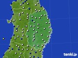 2020年10月29日の岩手県のアメダス(風向・風速)