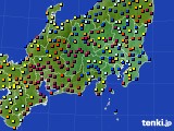 2020年10月30日の関東・甲信地方のアメダス(日照時間)