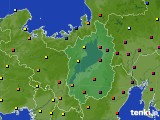 滋賀県のアメダス実況(日照時間)(2020年10月30日)