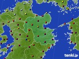 2020年10月30日の大分県のアメダス(日照時間)