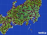 関東・甲信地方のアメダス実況(日照時間)(2020年10月31日)