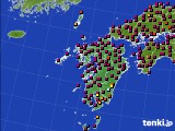 九州地方のアメダス実況(日照時間)(2020年10月31日)