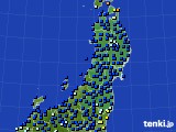 東北地方のアメダス実況(日照時間)(2020年11月01日)