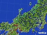 北陸地方のアメダス実況(日照時間)(2020年11月01日)