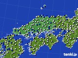 中国地方のアメダス実況(風向・風速)(2020年11月03日)