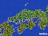 中国地方のアメダス実況(日照時間)(2020年11月04日)