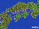 四国地方のアメダス実況(日照時間)(2020年11月04日)