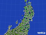東北地方のアメダス実況(風向・風速)(2020年11月04日)