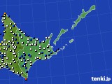 2020年11月04日の道東のアメダス(風向・風速)