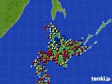 北海道地方のアメダス実況(日照時間)(2020年11月05日)