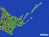 2020年11月06日の道東のアメダス(風向・風速)