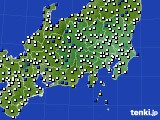 関東・甲信地方のアメダス実況(風向・風速)(2020年11月08日)