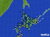 北海道地方のアメダス実況(日照時間)(2020年11月09日)