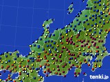 2020年11月09日の北陸地方のアメダス(日照時間)