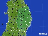 2020年11月09日の岩手県のアメダス(風向・風速)