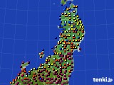 東北地方のアメダス実況(日照時間)(2020年11月13日)