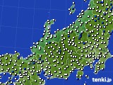 2020年11月14日の北陸地方のアメダス(風向・風速)