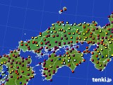 中国地方のアメダス実況(日照時間)(2020年11月15日)