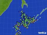 北海道地方のアメダス実況(日照時間)(2020年11月18日)