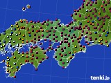 2020年11月18日の近畿地方のアメダス(日照時間)