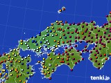 中国地方のアメダス実況(日照時間)(2020年11月18日)