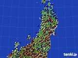 東北地方のアメダス実況(日照時間)(2020年11月19日)
