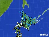 2020年11月19日の北海道地方のアメダス(気温)