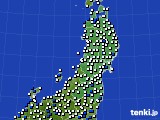東北地方のアメダス実況(風向・風速)(2020年11月19日)