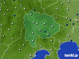 山梨県のアメダス実況(風向・風速)(2020年11月19日)
