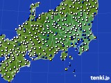 2020年11月20日の関東・甲信地方のアメダス(風向・風速)
