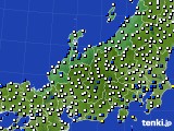 2020年11月20日の北陸地方のアメダス(風向・風速)