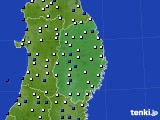 2020年11月21日の岩手県のアメダス(風向・風速)