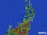 東北地方のアメダス実況(日照時間)(2020年11月22日)