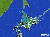 2020年11月22日の北海道地方のアメダス(気温)